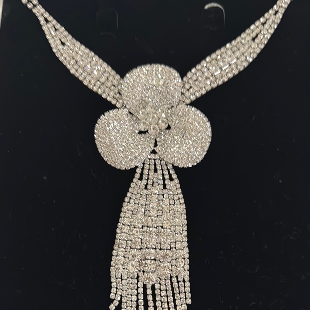 Elegant Silver Crystal Necklace